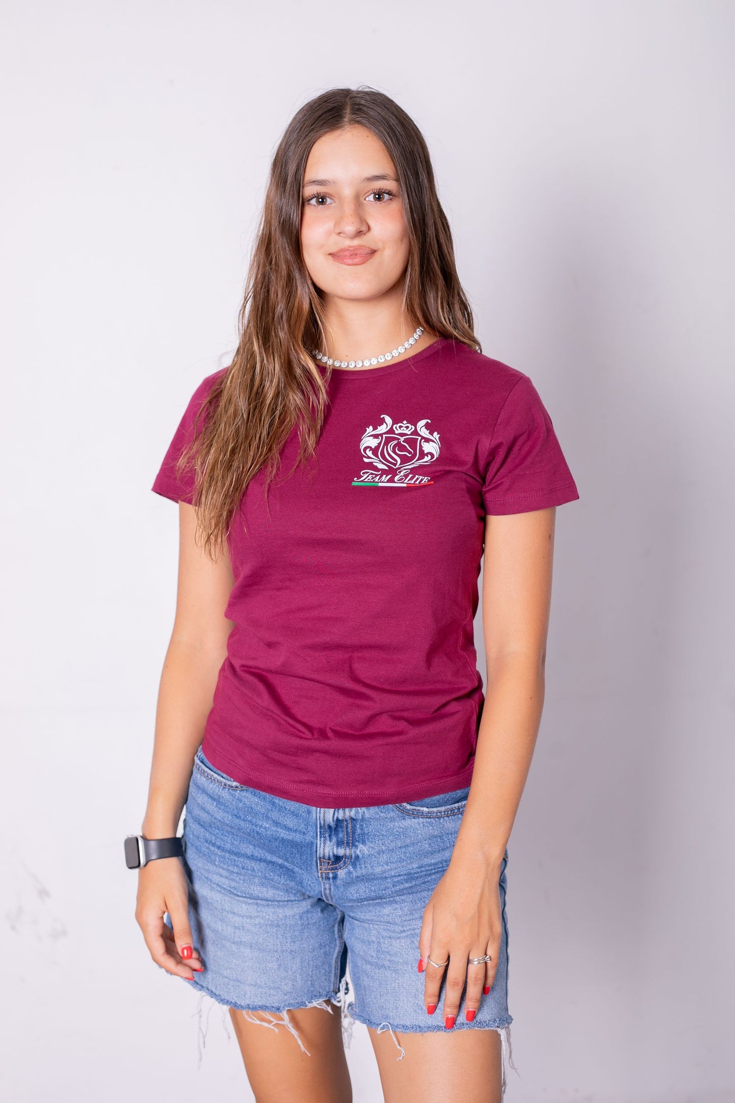 T-Shirt Donna Team Elite Bordeaux