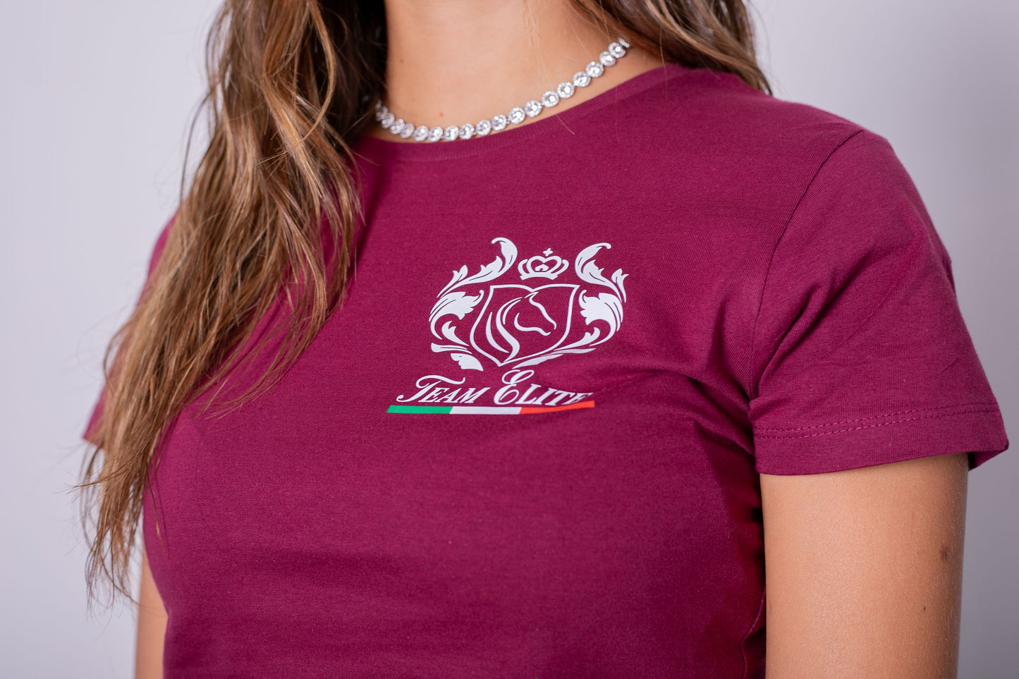 T-Shirt Donna Team Elite Bordeaux