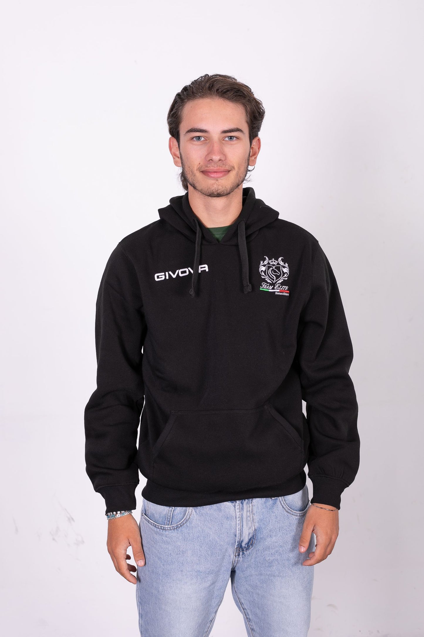 Felpa Unisex Team Elite Givova – Nera con Cappuccio