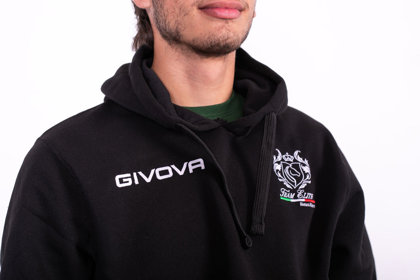 Felpa Unisex Team Elite Givova – Nera con Cappuccio