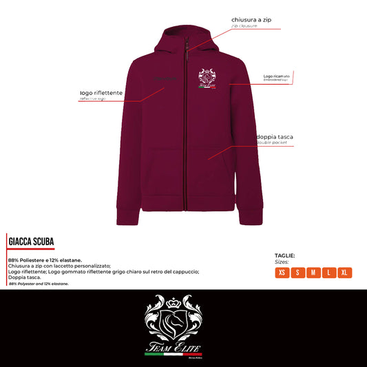 Felpa Scuba Bordeaux Team Elite