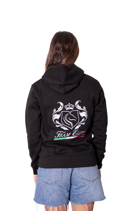 Felpa Unisex Team Elite Givova – Nera con Cappuccio